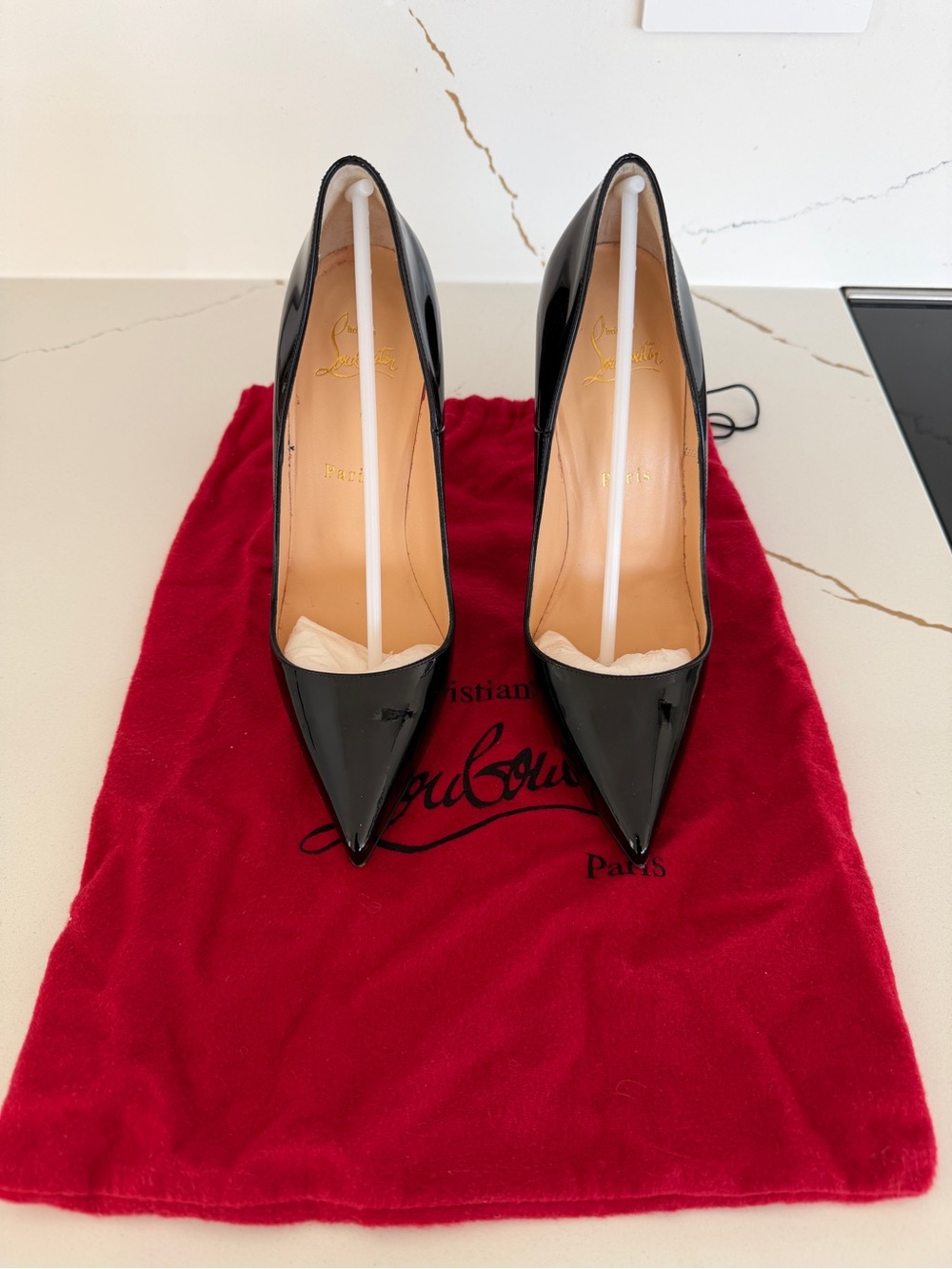 Christian Louboutin So Kate 120 Size 38 Black Patent